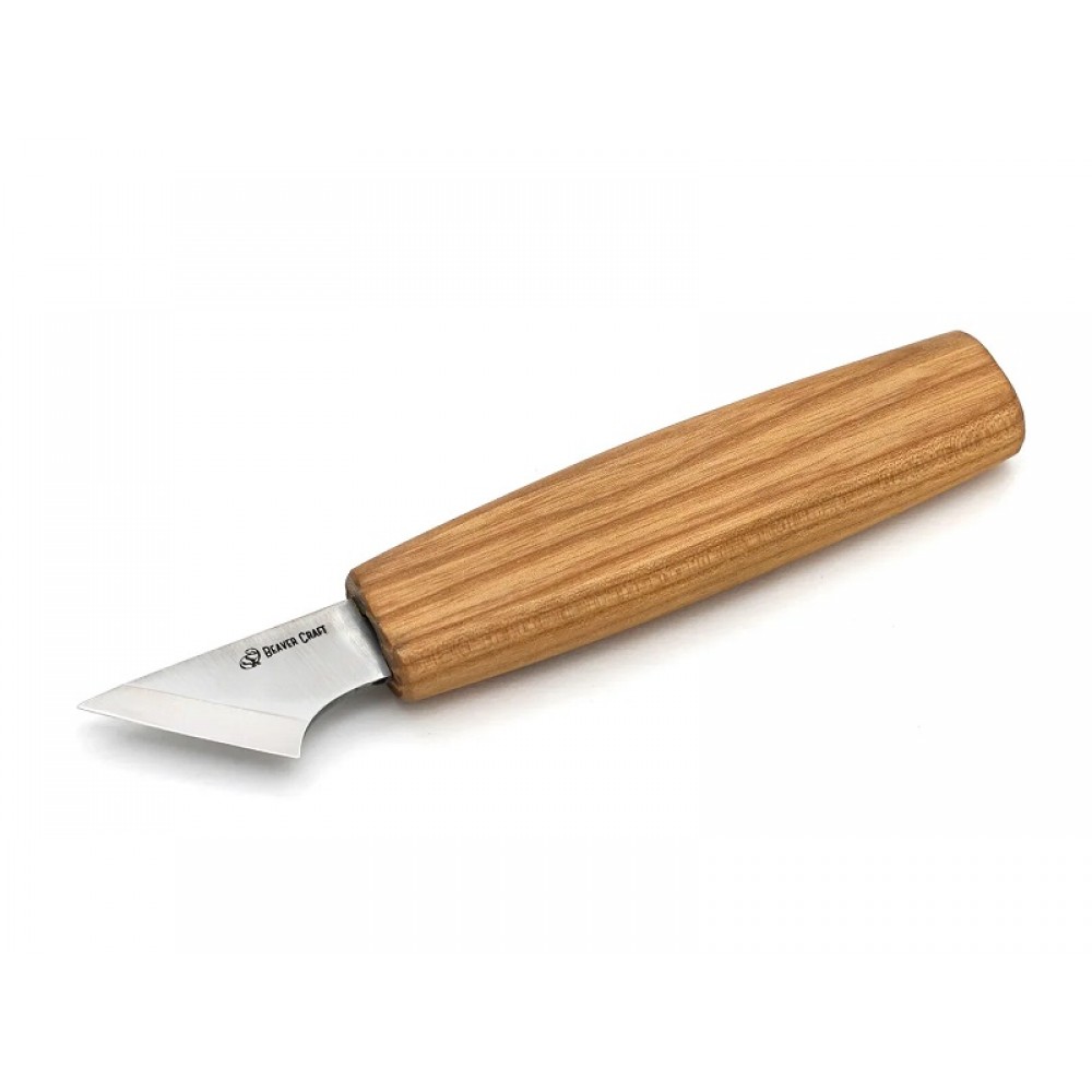 BeaverCraft C11 Geometric Wood Carving Knife with Ash Handle