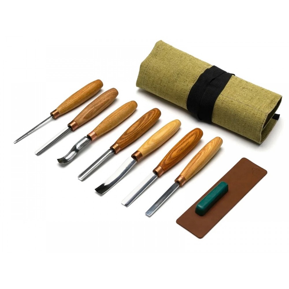 BeaverCraft SC03 Wood Carving Set of 7 Chisels